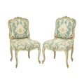 A Pair of Louis XV Style Painted and Carved Side Chairs