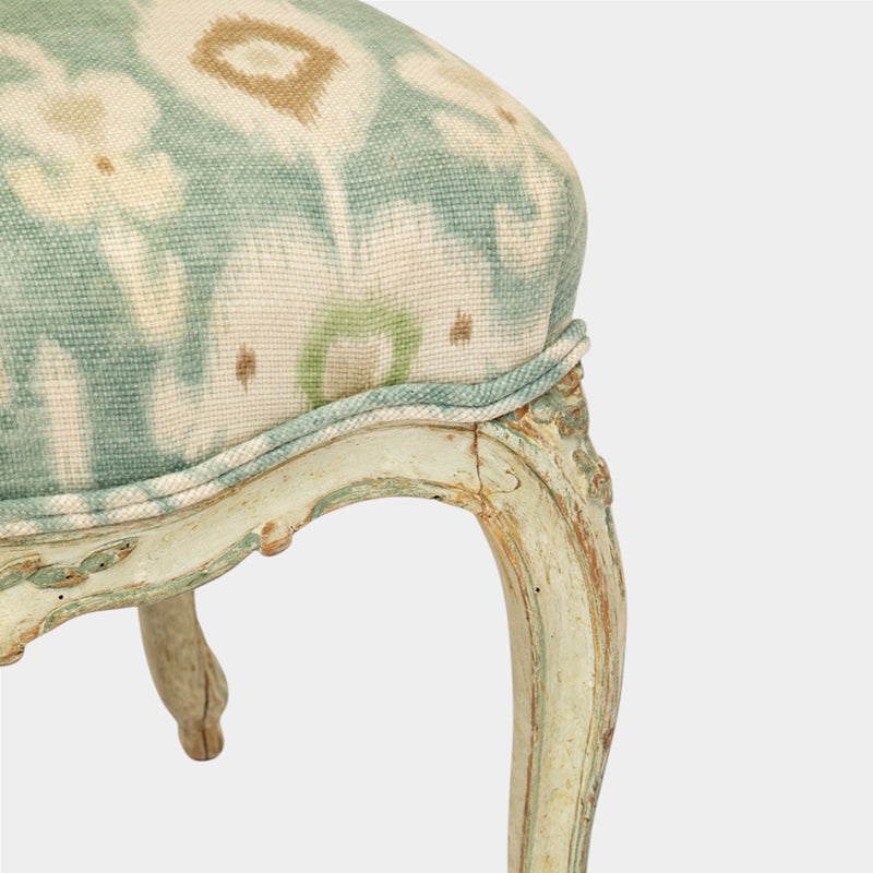 A Pair of Louis XV Style Painted and Carved Side Chairs