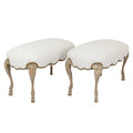 A Pair of Louis XV Style Upholstered Benches