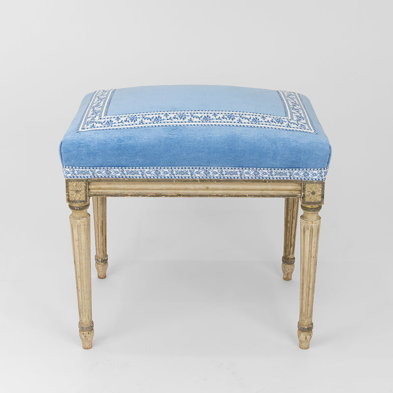 A Pair of Louis XVI Style Off-White Painted Benches