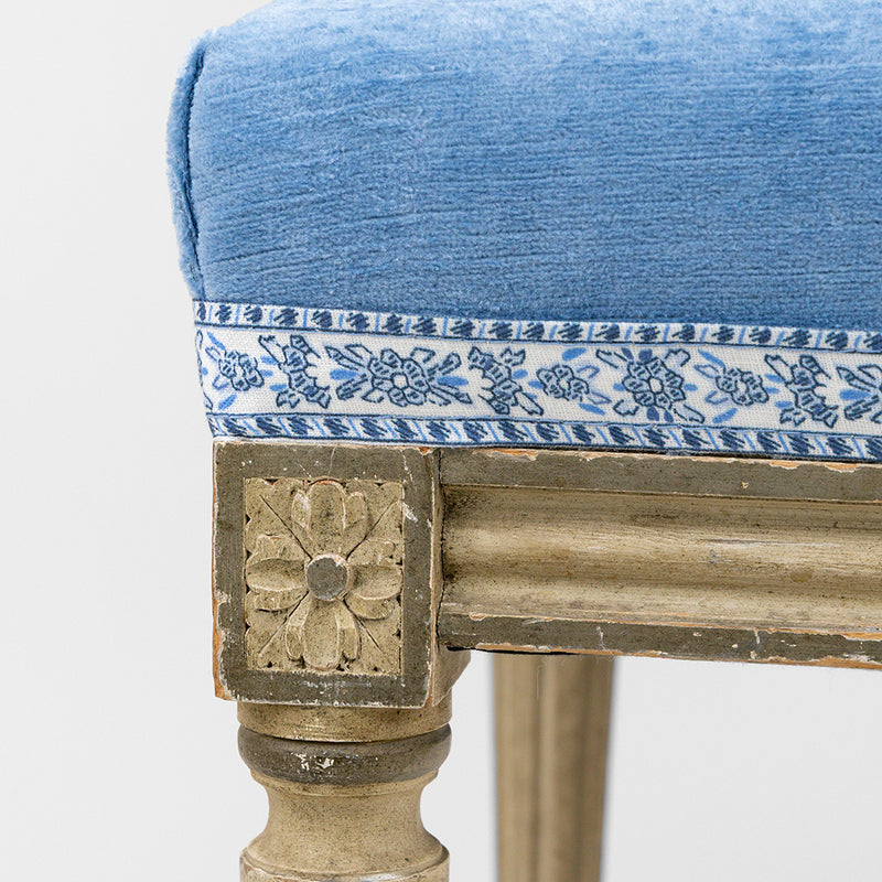 A Pair of Louis XVI Style Off-White Painted Benches
