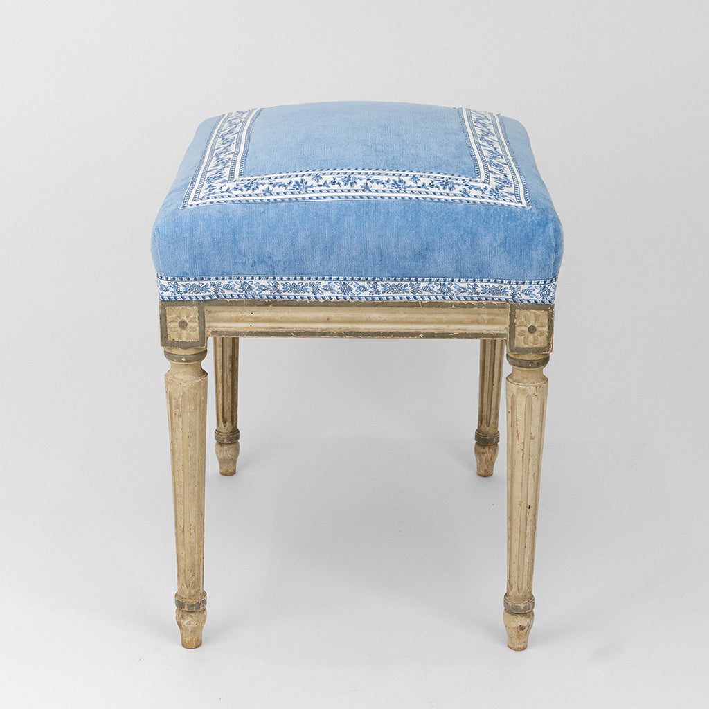A Pair of Louis XVI Style Off-White Painted Benches
