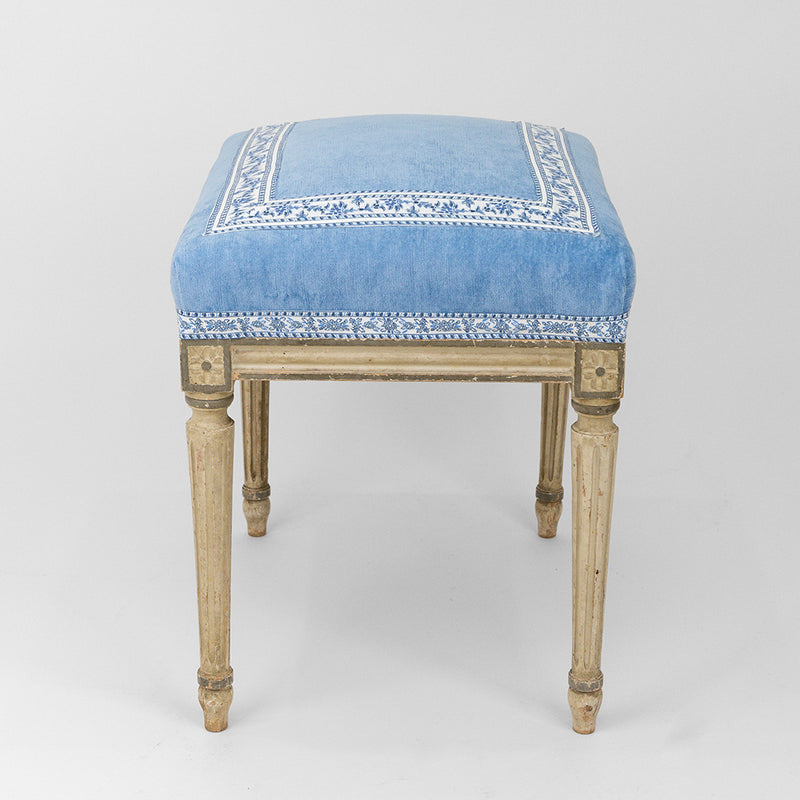 A Pair of Louis XVI Style Off-White Painted Benches