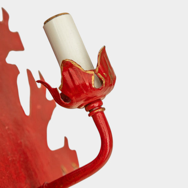 A Pair of Vintage Coral-Form Wooden Sconces