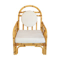 A Pair of Vintage Rattan Armchairs with Arched Backs