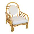 A Pair of Vintage Rattan Armchairs with Arched Backs