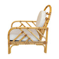 A Pair of Vintage Rattan Armchairs with Arched Backs