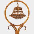 A Rattan Bell-Shaped Floor Lamp