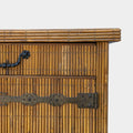 A Rattan Sideboard with Black Iron Hardware attributed to Audoux Minet