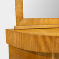 A Vintage Rattan Hall Stand with Mirror