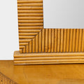 A Vintage Rattan Hall Stand with Mirror