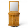 A Vintage Rattan Hall Stand with Mirror
