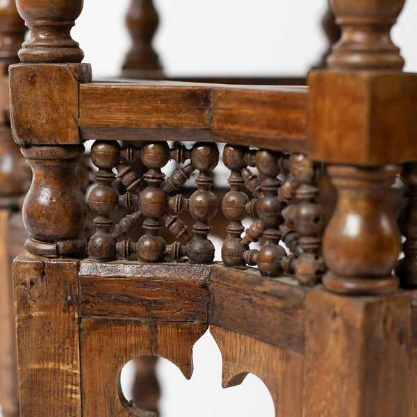 An Antique Hand-Carved, Moorish Star Side Table