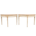 A Pair of George III Demilune Side Tables