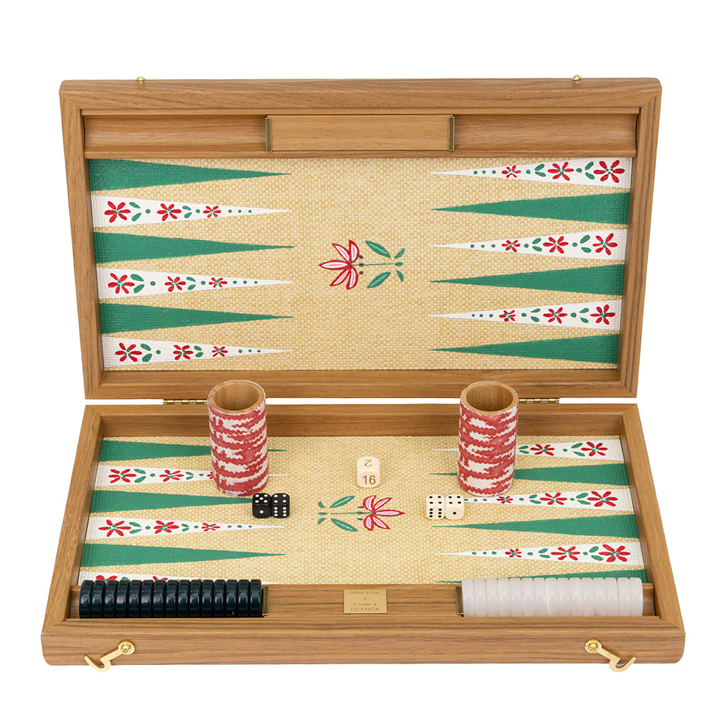 Casa Branca x Nine Fair Poinsettia Backgammon Board