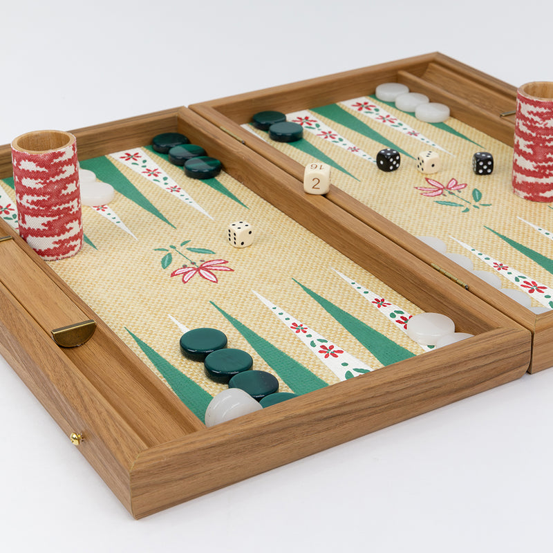 Casa Branca x Nine Fair Poinsettia Backgammon Board