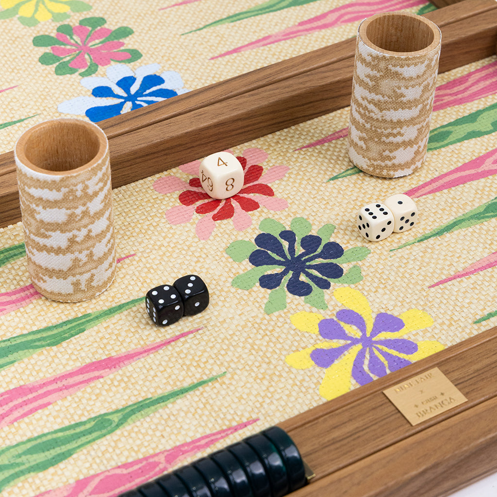 Casa Branca x Nine Fair Faux Bois Floral Backgammon Board