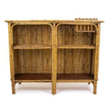 Vintage Bamboo Bar with Red Lacquered Fleurette