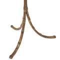 Pair of Faux Bamboo Two-Light Brass Standing Lamps with Tripod Feet in the Manner of Bagues