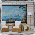 Pair of Faux Bamboo Two-Light Brass Standing Lamps with Tripod Feet in the Manner of Bagues