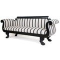 19th Century Biedermeier Bench with Scrolled Arms on Claw Feet