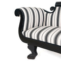 19th Century Biedermeier Bench with Scrolled Arms on Claw Feet