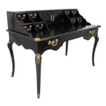 Louis XV Style Black Lacquered Writing Desk