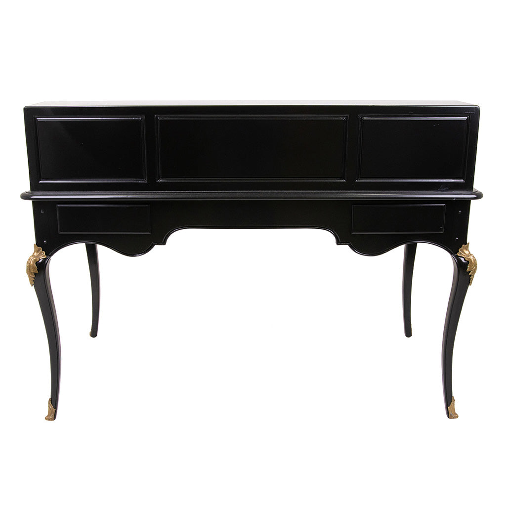 Louis XV Style Black Lacquered Writing Desk