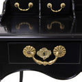 Louis XV Style Black Lacquered Writing Desk