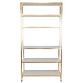 Gilded Brass and White Etagere in the style of Parish Hadley