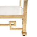 Gilded Brass and White Etagere in the style of Parish Hadley