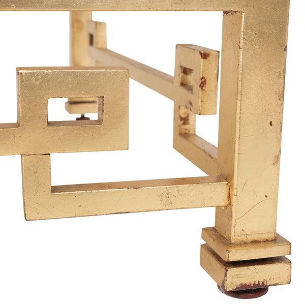 Gilded Brass and White Etagere in the style of Parish Hadley