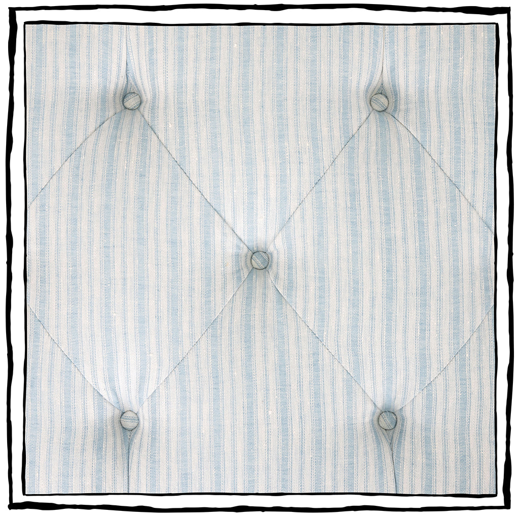 Brighton Bench In Lino Branca Stripe Mini In Sky