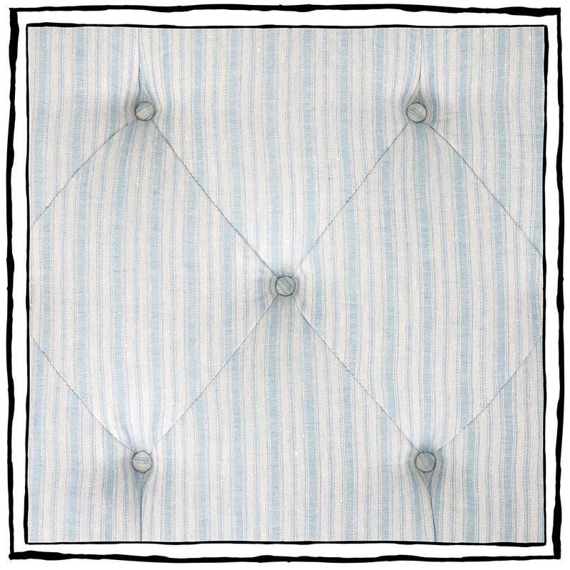 Brighton Bench In Lino Branca Stripe Mini In Sky