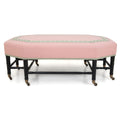 Brighton Octagonal Ottoman in Giardino in Peach