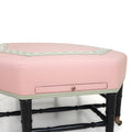 Brighton Octagonal Ottoman in Giardino in Peach