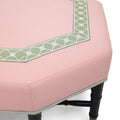 Brighton Octagonal Ottoman in Giardino in Peach