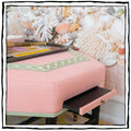 Brighton Octagonal Ottoman in Giardino in Peach