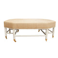 Brighton Octagonal Ottoman in Raffia Quadri Natural
