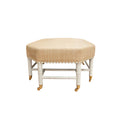 Brighton Octagonal Ottoman in Raffia Quadri Natural