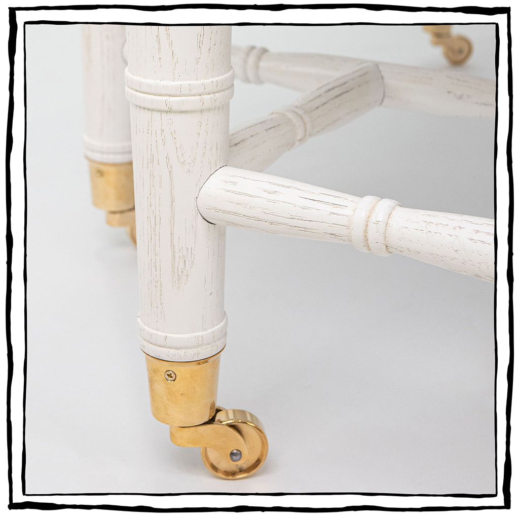 Brighton Octagonal Ottoman In Venezia Linen Velvet In Sky