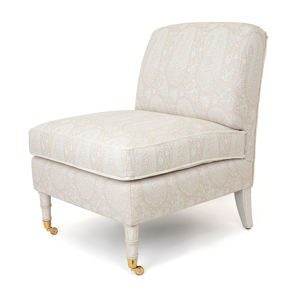 Brighton Slipper Chair in Manali Parchment