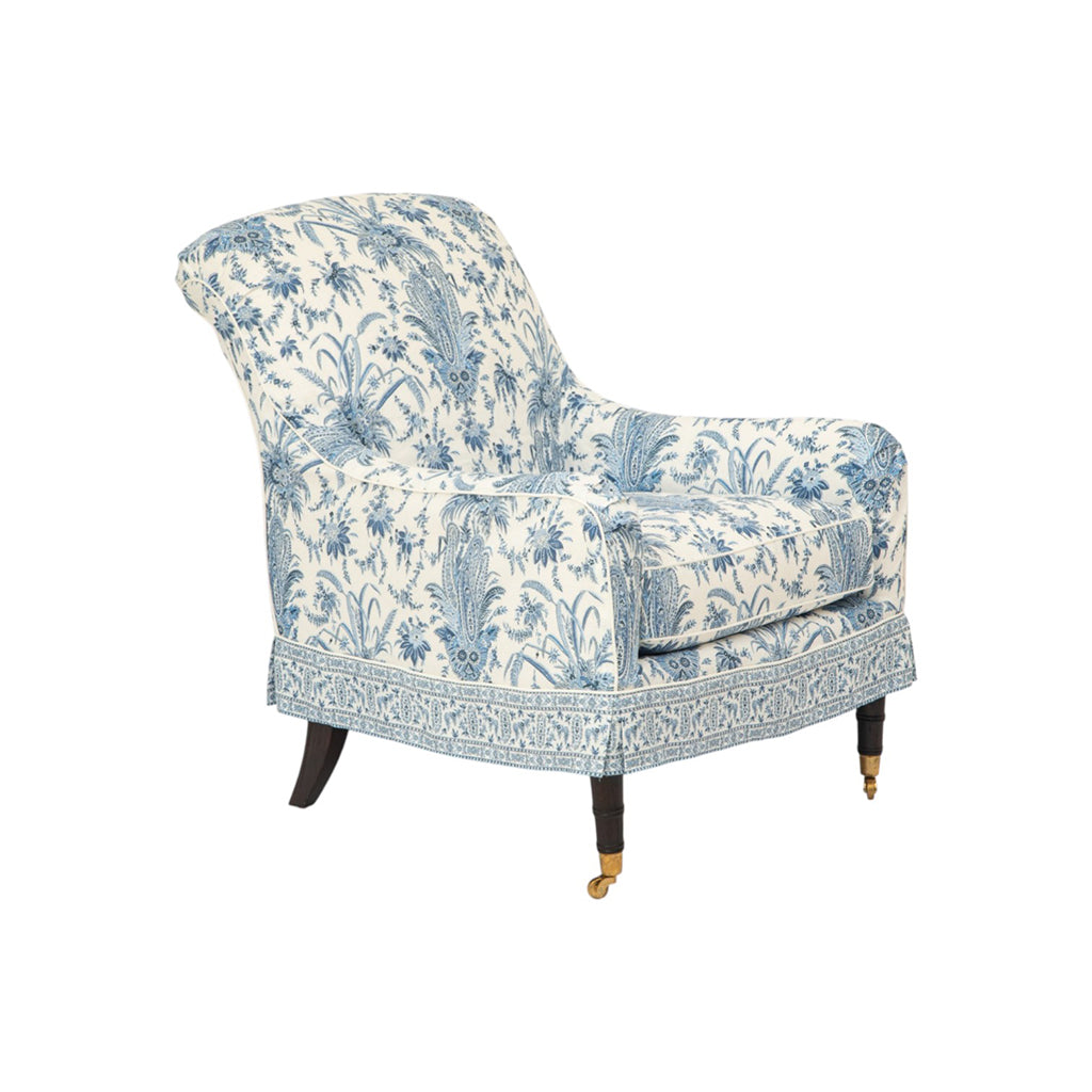Brighton Club Chair with Custom Srinagar Slip Cover