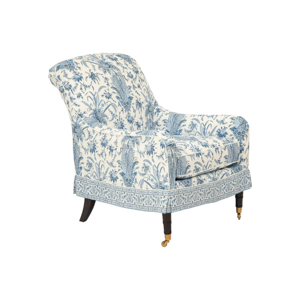 Brighton Club Chair with Custom Srinagar Slip Cover