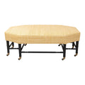 Brighton Octagonal Ottoman in Raffia Quadri Natural
