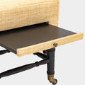 Brighton Octagonal Ottoman in Raffia Quadri Natural