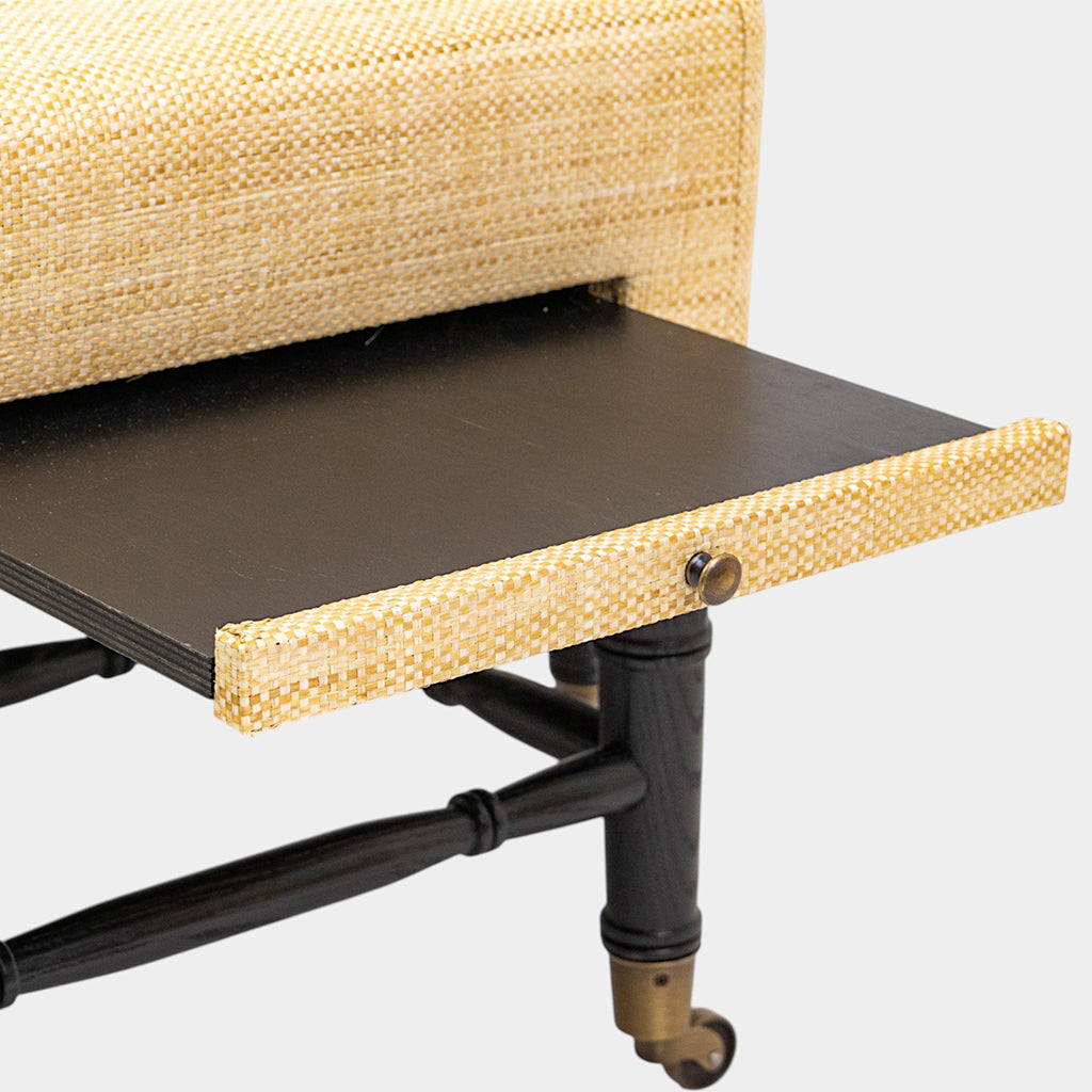 Brighton Octagonal Ottoman in Raffia Quadri Natural