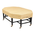 Brighton Octagonal Ottoman in Raffia Quadri Natural