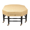 Brighton Octagonal Ottoman in Raffia Quadri Natural