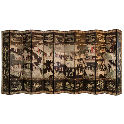 19th Century Chinese Coromandel Twelve-Panel Screen